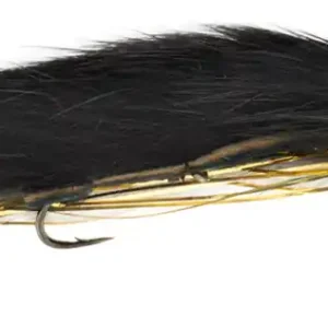 Fulling Mill Streamer - Rob's Black-Gold Perch & Trout Snake Zonker-                                                                                                                                                                                                                        5 cm