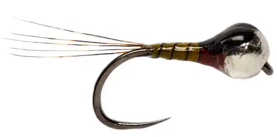 Fulling Mill Nymphe - Tech Junky Perdigon Weiss' BP Dark Barbless-                                                                                                                                                                                                                        16