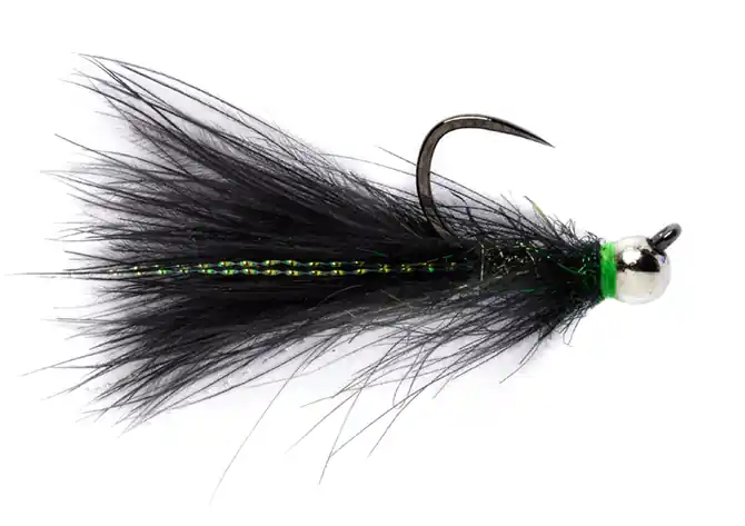 Fulling Mill Streamer - CDC Jig Black Barbless- 14