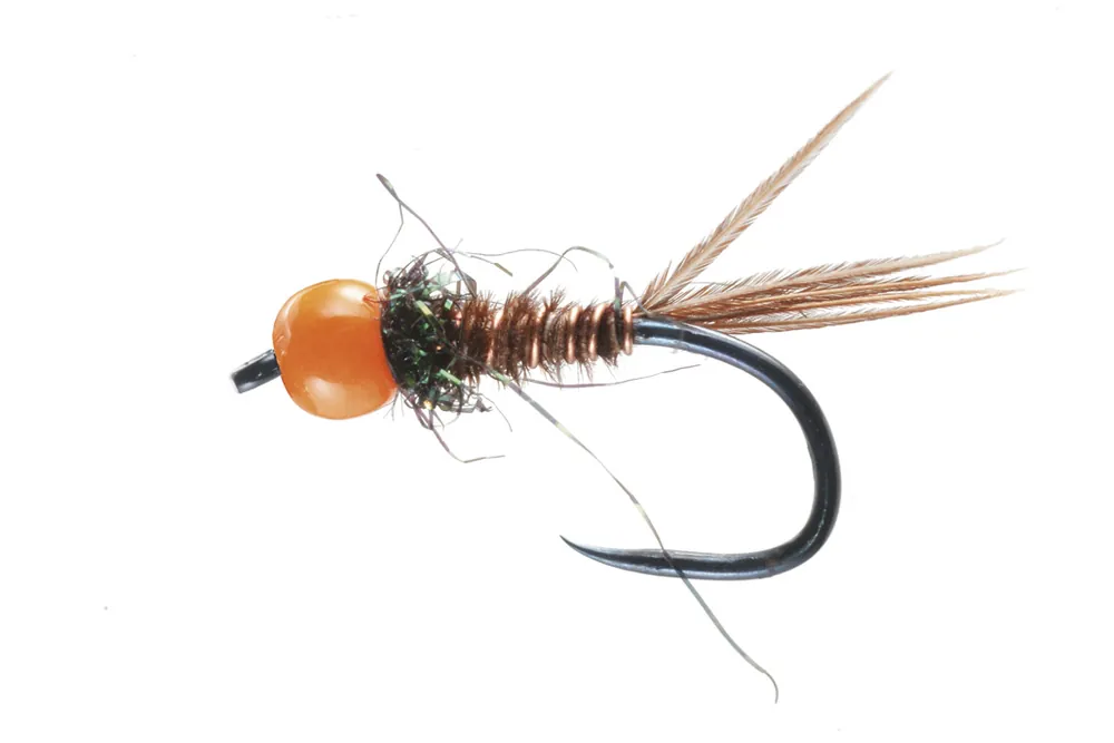 Soldarini Tungsten Nymphe - Pheasant Tail Orange Bead- 12