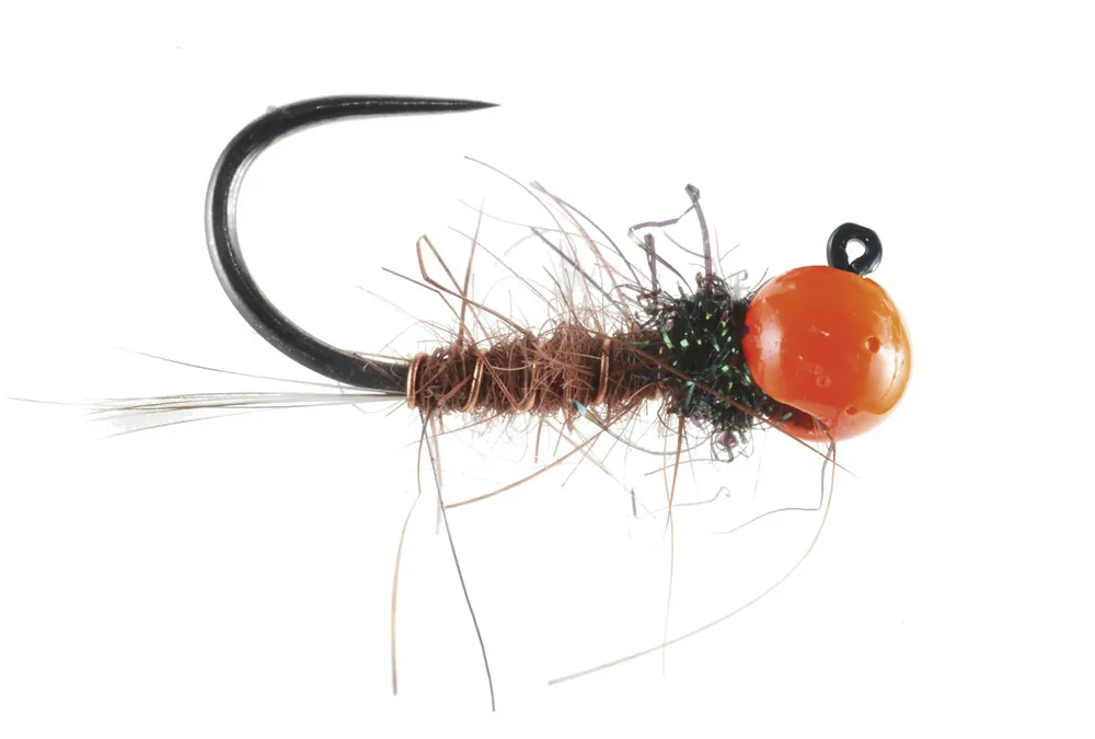 Soldarini Tungsten Jig Nymphe - Spectra 46 & Rusty Orange Bead- 14
