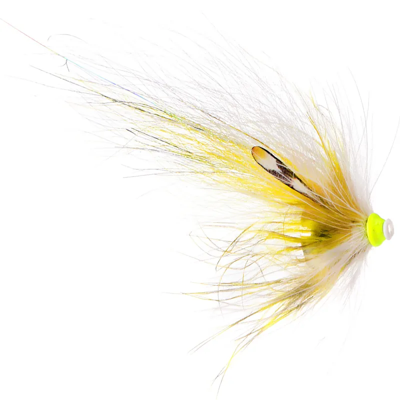 Frödin Flies Tubenfliege BTT Nobody Series - Yellow White Wing- 2 cm