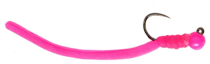 Fulling Mill Nymphe - Tungsten Squirminator Hot Head Jig Pink Barbless-