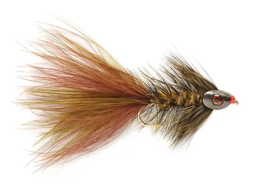 Fulling Mill Streamer - Wooly Bugger grizzly oliv-braun-