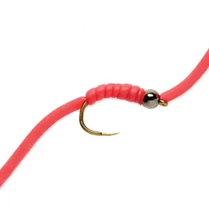 Fulling Mill Nymphe - Tungsten Squirmy Wurm / Wiggly Worm Barbless- 8