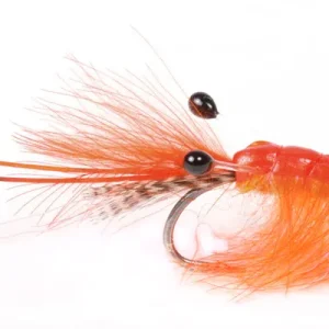 Guideline Meerforellenfliege Orange CDC Shrimp-