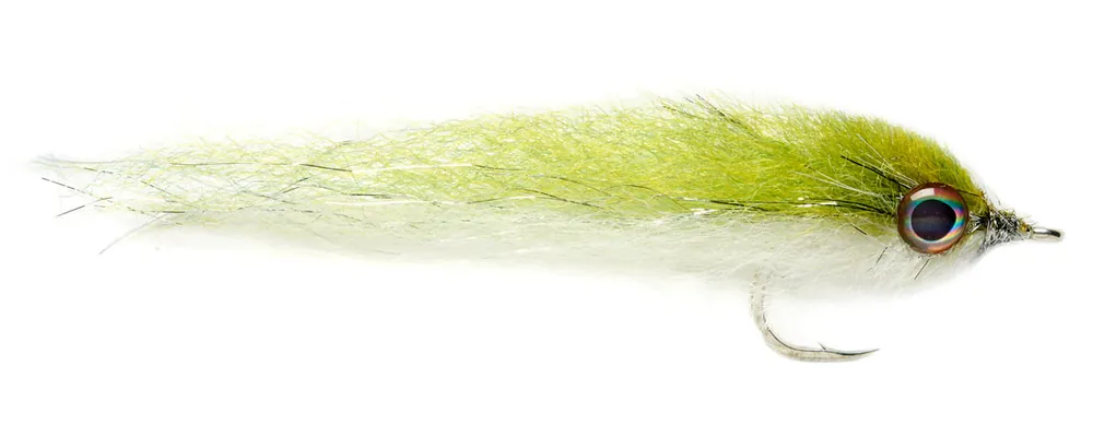 Fulling Mill Streamer - Salty Mullet olive & white-