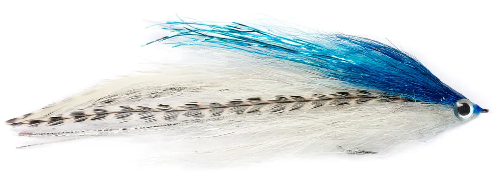 Fulling Mill Streamer - Daz's Blue & White Barsch und Zander Deceiver-