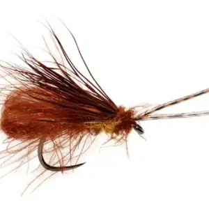 Fulling Mill Trockenfliege - McPhail Bubble Wing Caddis Chocolate Drop Barbless-