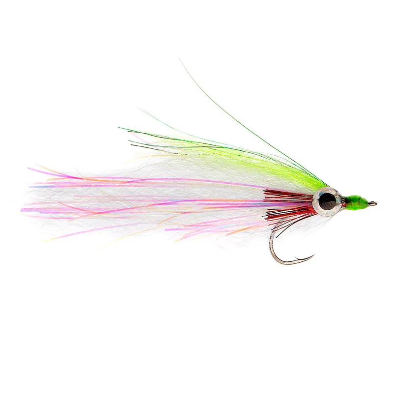 Fishient H2O Streamer - Flashy Profile Baitfish chartreuse & white-