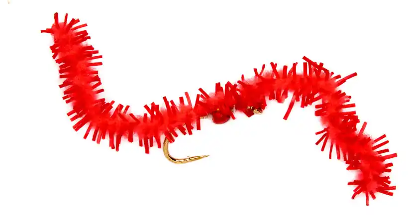 Fulling Mill Nymphe - Chewing Gum Worm red-