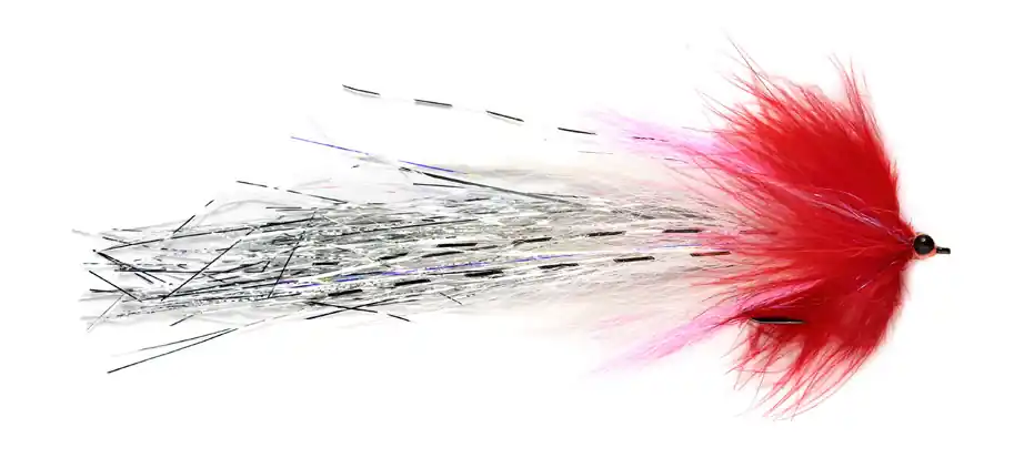 Fulling Mill Streamer - Whistler red & white-