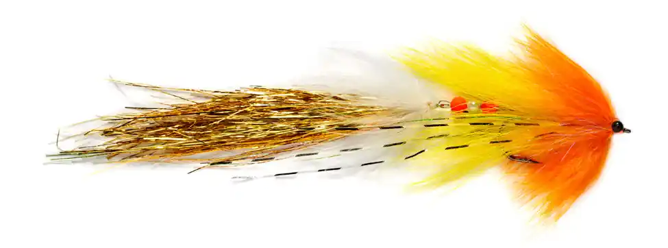 Fulling Mill Streamer - Articulated Whistler yellow & orange-