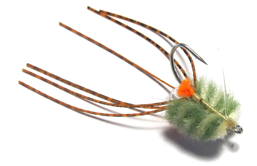 Fishient H2O Salzwasserfliege - Rolling Bead Box Crab olive & shrimp-