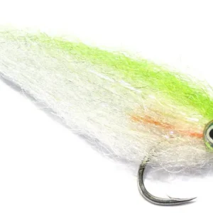 Fishient H2O Streamer - Mirror Image Bunker chartreuse & white-