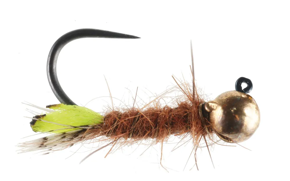 Soldarini Tungsten Jig Nymphe - Peeping Caddis brown- 14