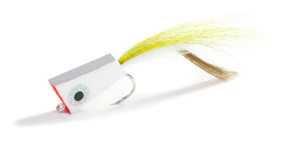 Fishient H2O Streamer - NYAP Not your average popper white/olive-