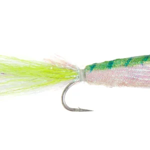 Fulling Mill Streamer - Mylar Popper chartreuse/white-