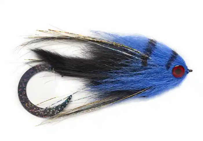 Fulling Mill Hechtstreamer - Paolo's Wiggle Tail Bunny Black Blue-