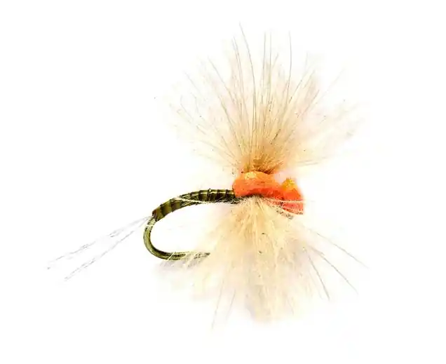 Fulling Mill Trockenfliege - Drop Arse Spinner Olive Barbless-
