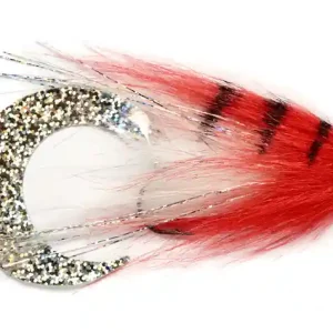 Fulling Mill Hechtstreamer - Paolo's Wiggle Tail White Red-