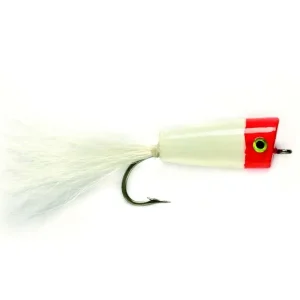 Fulling Mill Streamer - Hechtpopper Skipping Bug weiß/rot-