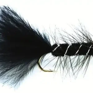 Fulling Mill Streamer - Golden Bullet Wooly Bugger Black-