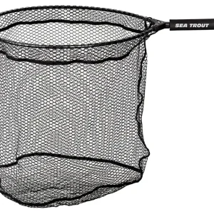 Traper Sea Trout Landing Net Silicone Coated Kescher mit Schonnetz-