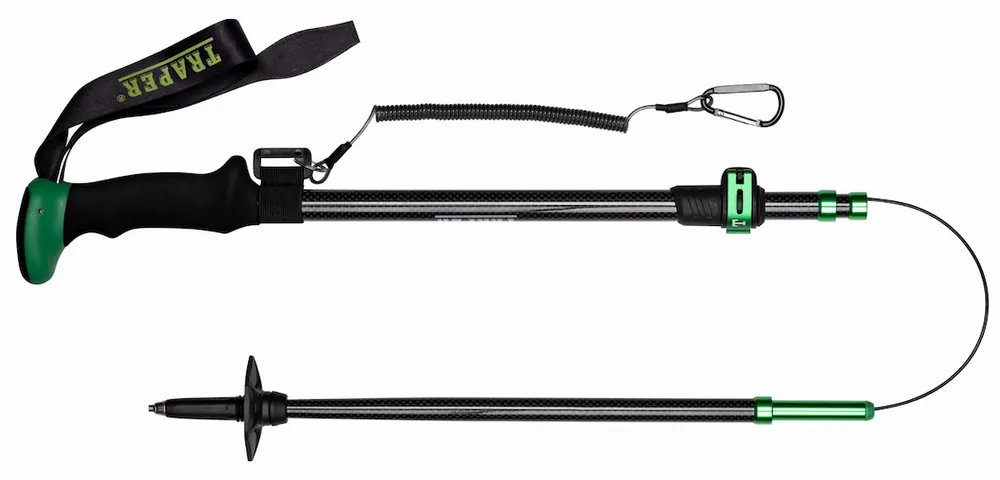Traper Wading Stick Carbon Watstock 135 cm mit Tasche und Sicherungsleine-