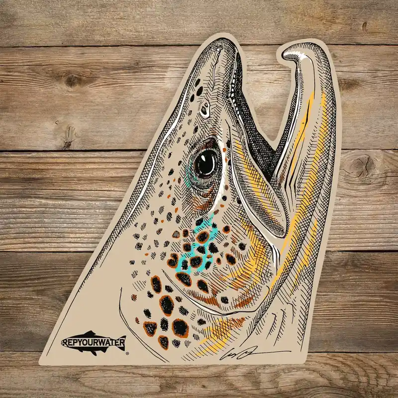 RepYourWater Sticker Rising Brown-