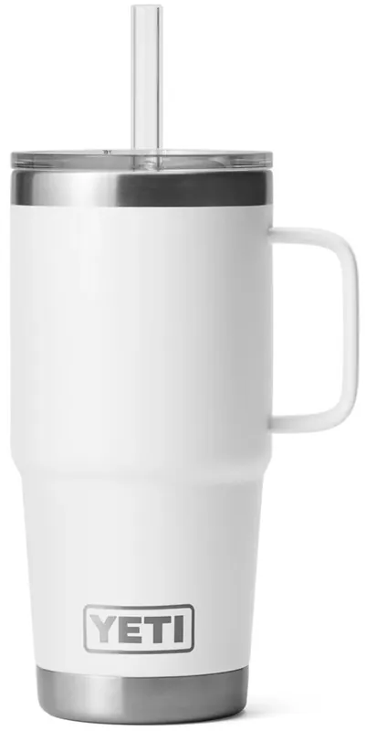 Yeti Rambler 25 oz (739 ml) Straw Mug white-