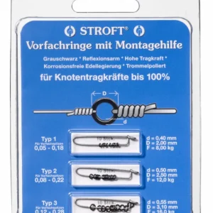 Stroft Vorfachringe mit Montagehilfe 3er Set- Trout 2mm & 2,5mm & 3,1mm