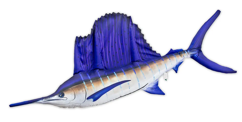 Fischkissen Kuscheltier Sailfish 118cm-