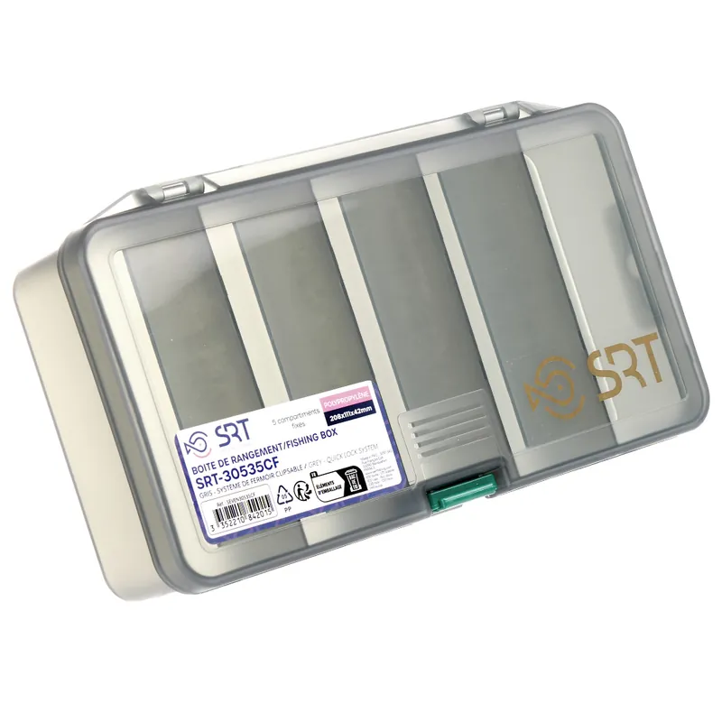 Fliegenbox, Kunstköderbox und Kleinteilebox 5 Fächer 20,8 x 11,1 x 4,2 cm-