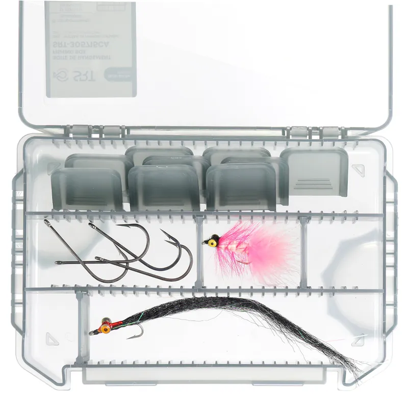 Fliegenbox, Kunstköderbox und Kleinteilebox 15 Fächer, 12 Einteiler 20,5 x 14,5 x 4,0 cm-