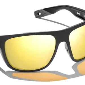 Bajio Polarisationsbrille Las Rocas - Black Matte (Yellow Mirror Glass)-