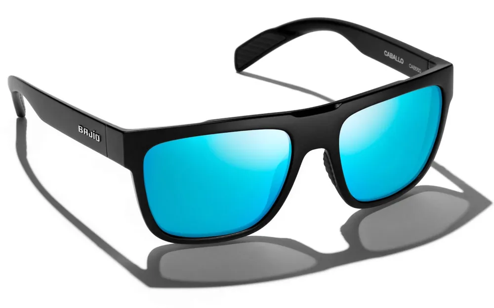 Bajio Polarisationsbrille Caballo - Black Matte (Blue Mirror Glass)-