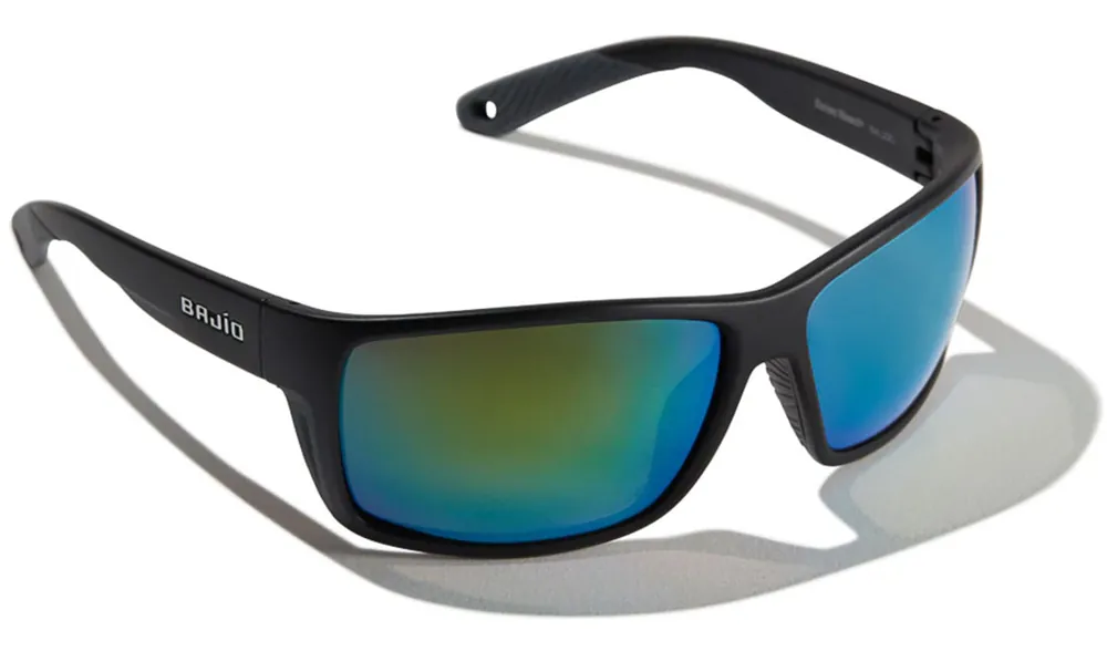 Bajio Polarisationsbrille Bales Beach - Black Matte (Green Mirror Glass)-