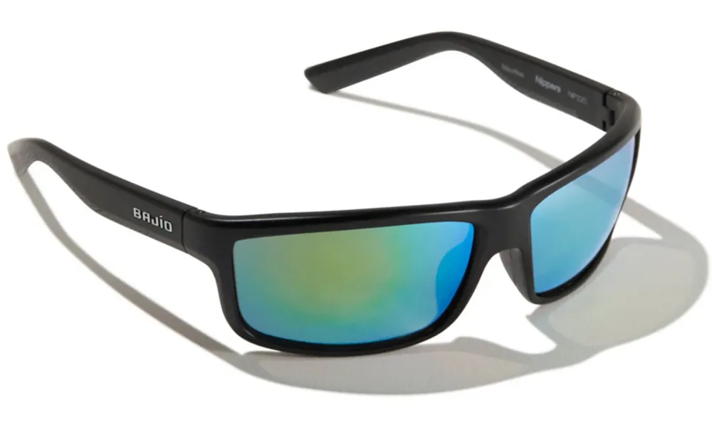 Bajio Polarisationsbrille Nippers - Black Matte (Green Mirror Glass)-