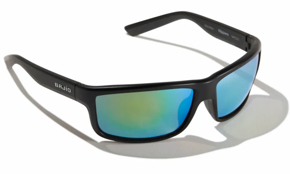 Bajio Polarisationsbrille Nippers - Black Matte (Green Mirror PC)-