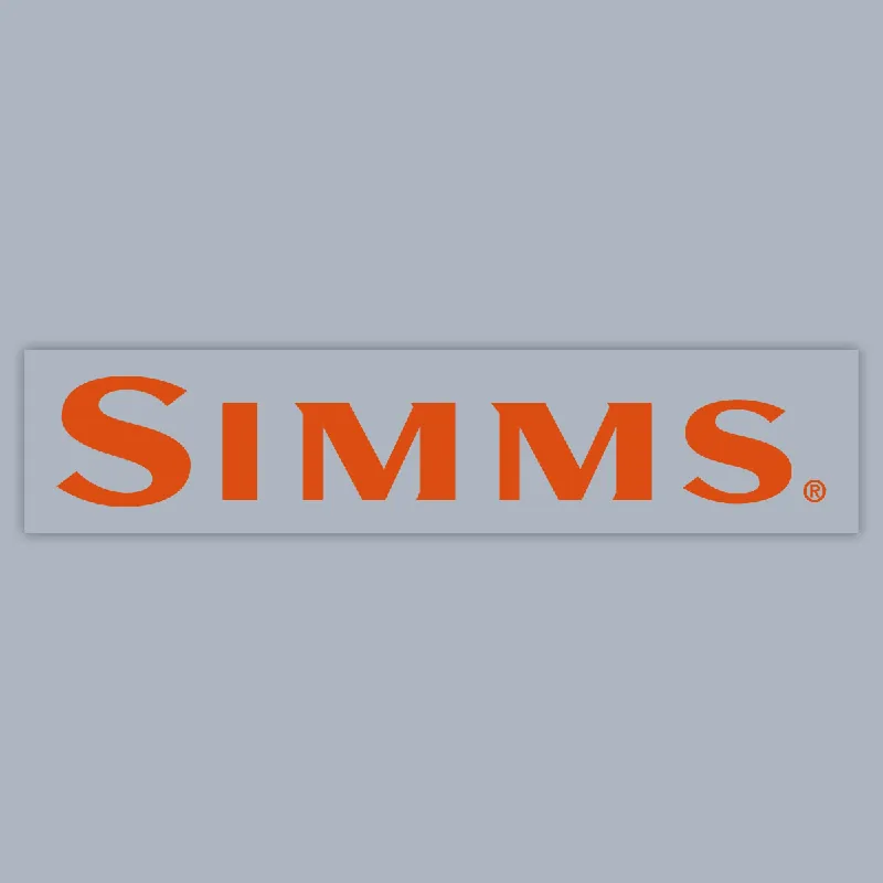 Simms Logo orange auf transp. Hintergrund Sticker-                                                                                                                                                                                                                        50 cm
