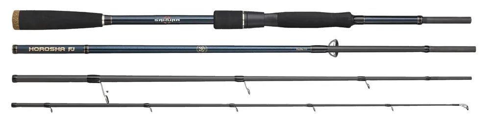 SAKURA HOROSHA FJ SPINNING HOS 4-teilige Reiserute mit Fuji Components- 904 HH - 9 ft (2,74 m) - 14-60 g