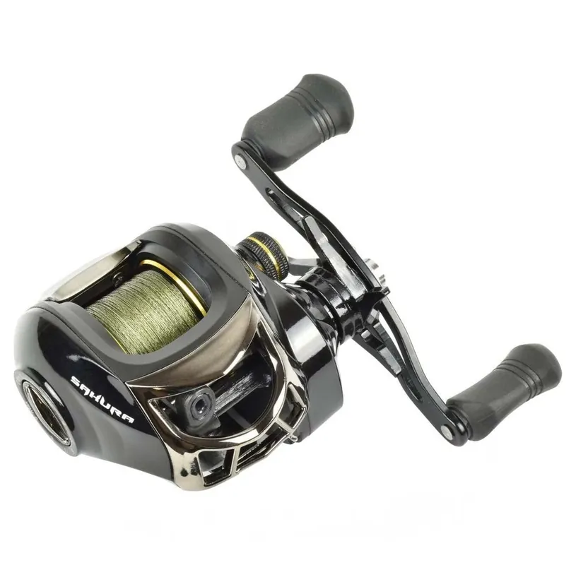 SAKURA ALENDO 201 4+1 Baitcastrolle mit 0,22 mm geflochtener Schnur-