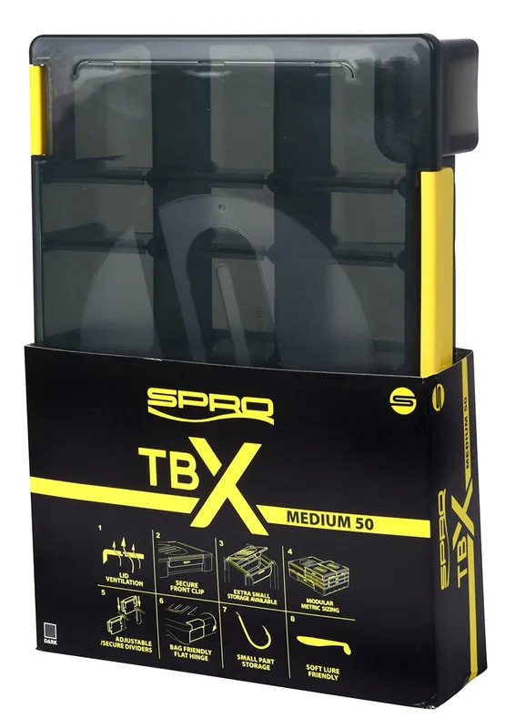 Spro TBX50M Dark Box 25 x 17,5 x 5 cm-