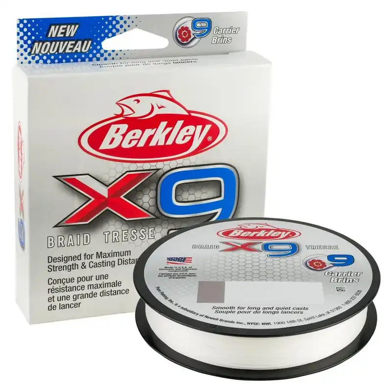 Berkley X9 300 m 9 - Fach geflochtene Schnur crystal- 0,14 mm