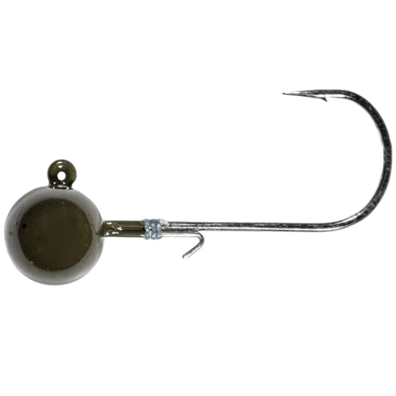 LMAB Tungsten Round Jig #3/0 green pumpkin- 21 g