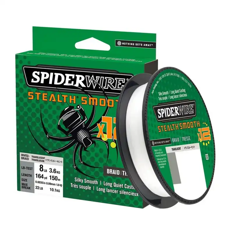 SpiderWire Stealth Smooth12 150 m translucent 12 - Fach geflochtene Schnur- 0,19 mm