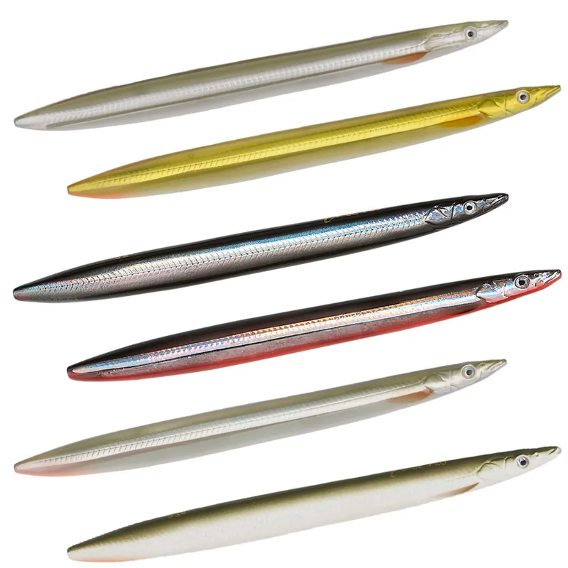 Savage Gear Line Thru Sandeel Sandaal 15 cm 27 g- black n yellow glow