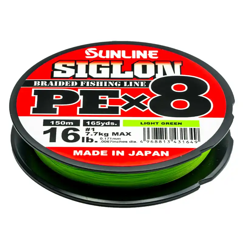 Sunline Siglon PE X8 Braid Light Green Geflochten 150 m-                                                                                                                                                                                                                        5 lb