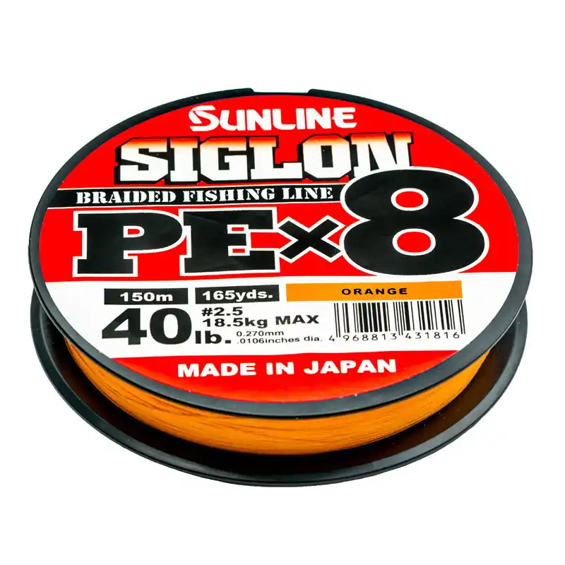 Sunline Siglon PE X8 Braid Orange Geflochten 150 m-                                                                                                                                                                                                                        5 lb